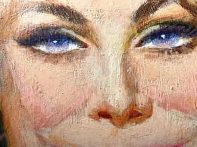 Coby Whitmore Beautiful Blond Hair and Blue Eyed Woman Mid Century Illustration