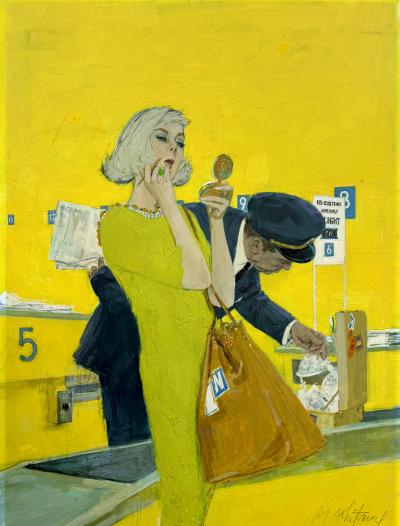 Coby Whitmore Mid Century Blond Beauty Make Up the Airport Customs