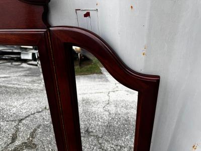 Cochrane Furniture Federal Style Cherry Trifold Beveled Mirror