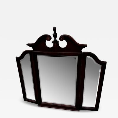 Cochrane Furniture Federal Style Cherry Trifold Beveled Mirror