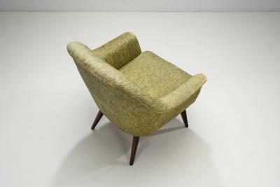 Cocktail Chairs with Dark Glazed Cherry Wood Legs Europe 1950s