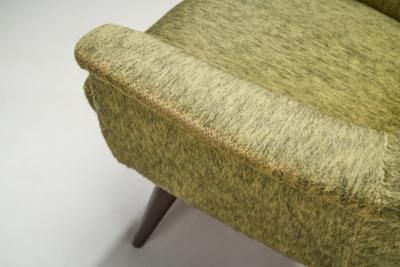 Cocktail Chairs with Dark Glazed Cherry Wood Legs Europe 1950s