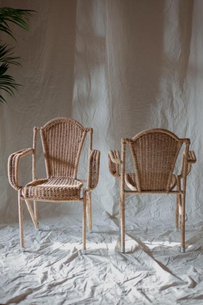 Coffee Table and Seating Set in Rope 1970s