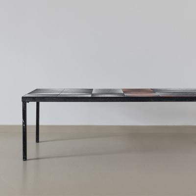 Coffee Table with Ceramic Tiles by Roger Capron 1922 2006 France 1960s