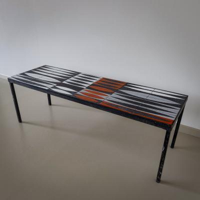 Coffee Table with Ceramic Tiles by Roger Capron 1922 2006 France 1960s