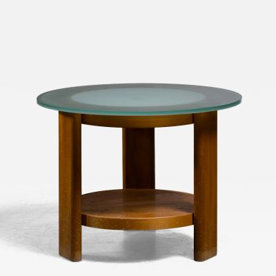 Coffee table with glass top
