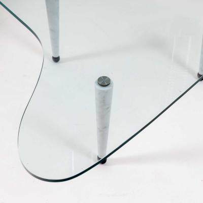 Coffee table with marble legs Italy 20th century