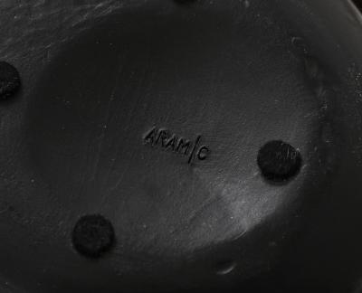 Coiled Ceramic Moonvase with Platinum Glaze Made By Aram C 