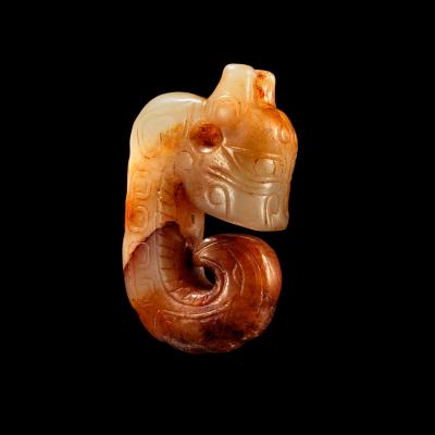 Coiled Dragon Pendant Late Shang Period