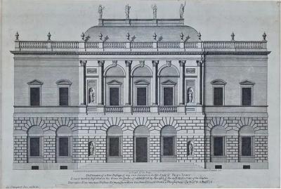 Colen Campbell 18th C Architectural Engraving from Vitruvius Britannicus by Colen Campbell