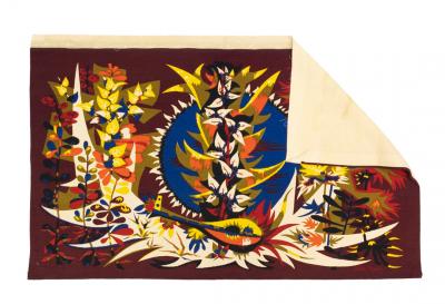 Colette Bardin Mid Century French Designer Tapestry Signed Colette Bardin 3 7 x 6 0 