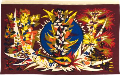 Colette Bardin Mid Century French Designer Tapestry Signed Colette Bardin 3 7 x 6 0 