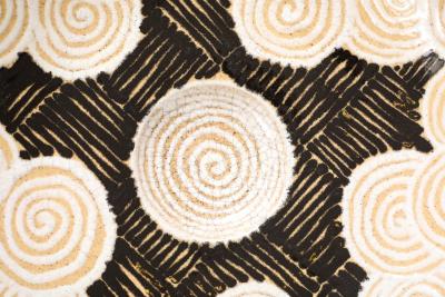 Colette Geuden Colette Geuden Geometric Bowl Spirals Hash Patterns France 1930 s signed