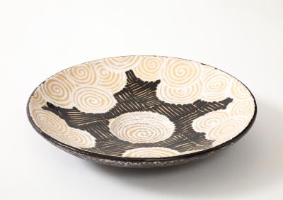 Colette Geuden Colette Geuden Geometric Bowl Spirals Hash Patterns France 1930 s signed