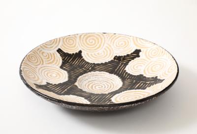 Colette Geuden Colette Geuden Geometric Bowl Spirals Hash Patterns France 1930 s signed