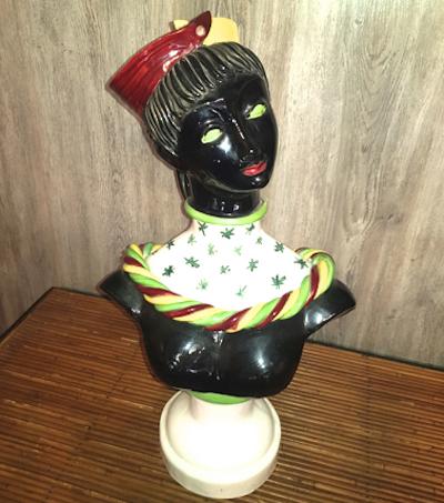 Colette Gueden Colette Gueden for Primavera rare charming Parisienne au Bibi ceramic bust