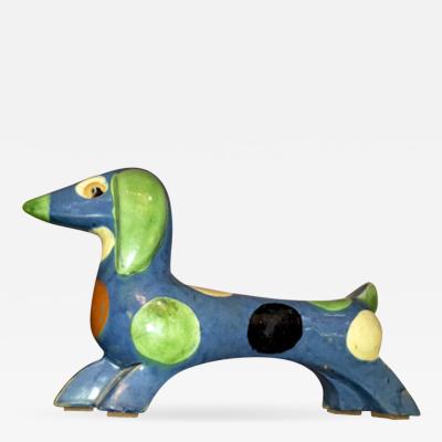 Colette Gueden Colette Gueden for Primavera rarest dachshund dotted witty Teckel sculpture