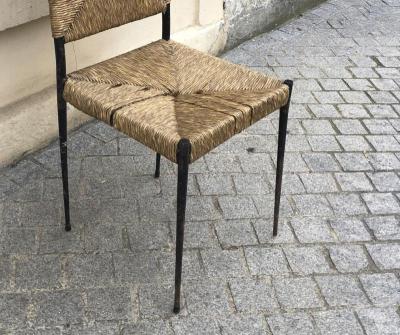Colette Gueden Colette Gueden for Primavera rarest set of 8 dinning chairs in genuine condition