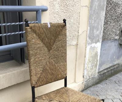 Colette Gueden Colette Gueden for Primavera rarest set of 8 dinning chairs in genuine condition