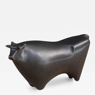 Colin Melbourne Ceramic Glazed Cow Sculpture for Beswick