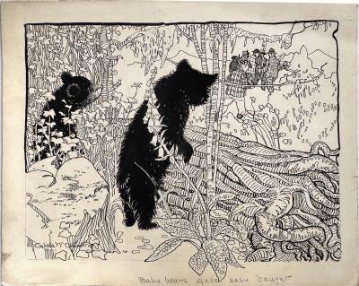 Colista Mrs E H Dowling Baby Bears Original Illustration Female Illustrator