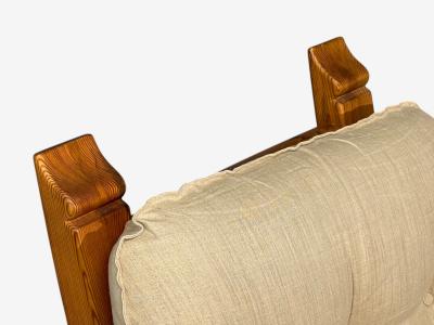 Collden Swedish Modern Large Rocking Chair Pine Fabric Sweden 1970s