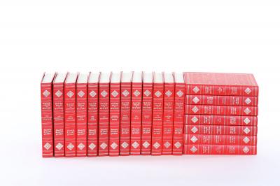 Collection Gilt Leather Bound Books Twenty Volumes