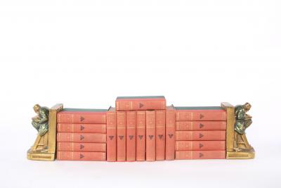 Collection Gilt Leather Bound Library Book Set