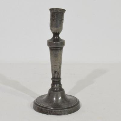 Collection of 18th 19th Century French Pewter Candleholders