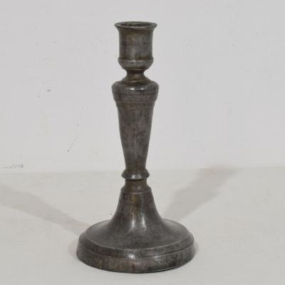 Collection of 18th 19th Century French Pewter Candleholders