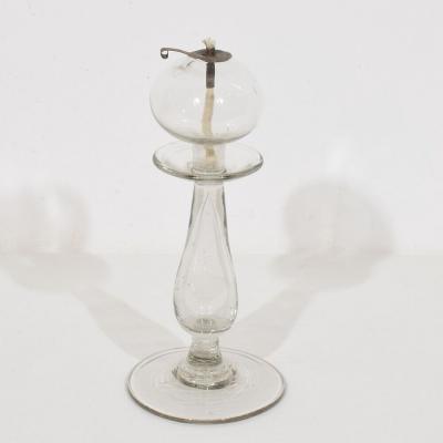 Collection of 19th Century French Glass Weaver Oil Lamps
