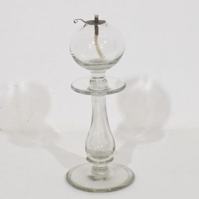 Collection of 19th Century French Glass Weaver Oil Lamps