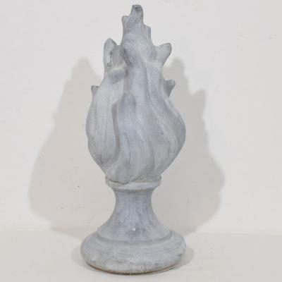 Collection of 3 19th Century French Zinc Flame Roof Finials