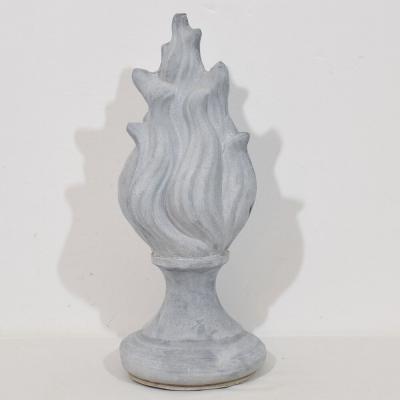 Collection of 3 19th Century French Zinc Flame Roof Finials
