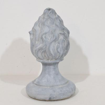 Collection of 3 19th Century French Zinc Flame Roof Finials