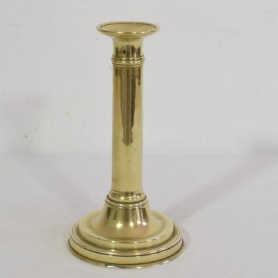 Collection of 3 French 19th Century Brass Bistro Push Up Candleholders