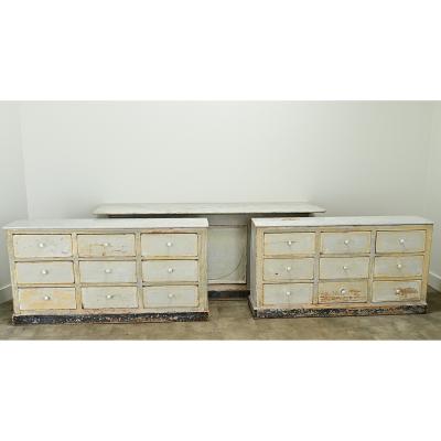 Collection of 3 French Pastry Shop Counters