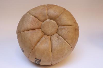 Collection of Five Vintage European Leather Medicine Balls