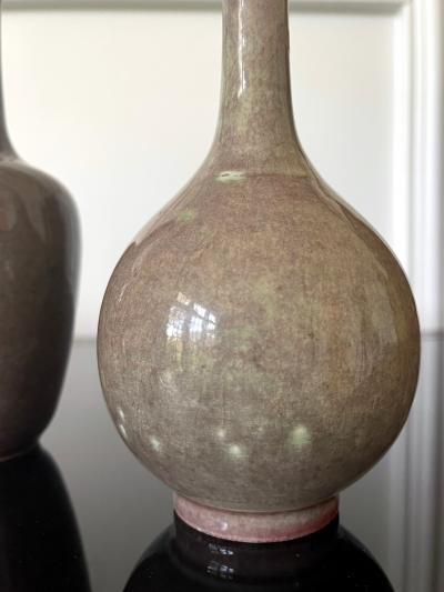 Collection of Four Chinese Ceramic Vases with Peachbloom Glaze