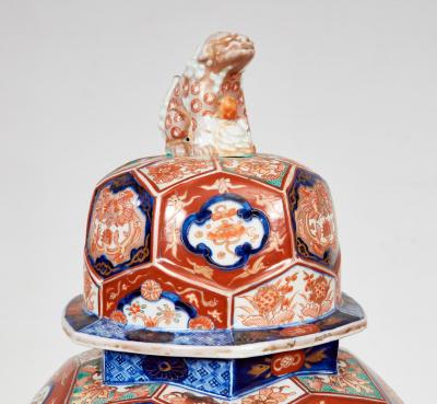 Collection of Four Imari Lidded Vases