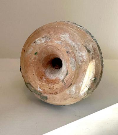 Collection of Four Middle Eastern Glazed Ceramic Oil Lamps