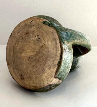 Collection of Four Middle Eastern Glazed Ceramic Oil Lamps