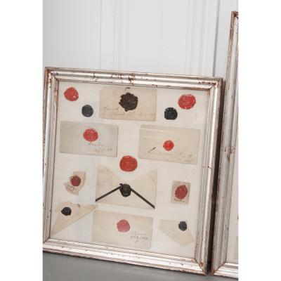 Collection of French 19th Century Framed Wax Seals