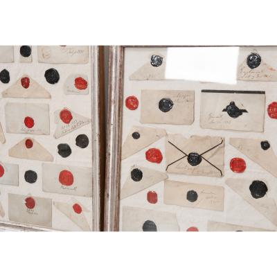 Collection of French 19th Century Framed Wax Seals