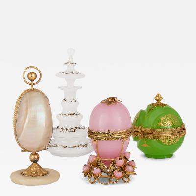 Collection of French late 19th century perfume and toilet boxes