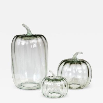 Collection of Three Glass Pumpkins