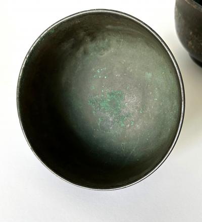 Collection of Three Korean Antique Bronze Bowls