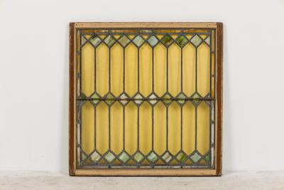 Collection of Various American Framed Stained Glass Panels