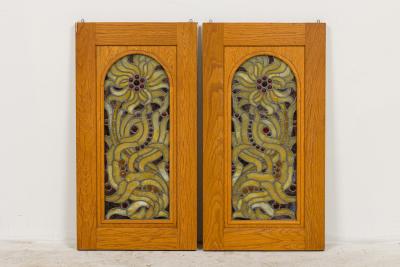 Collection of Various American Framed Stained Glass Panels