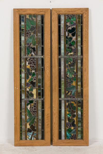 Collection of Various American Framed Stained Glass Panels
